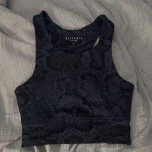 All Fenix Black Snake Print Crop Top